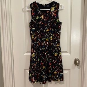 Sleeveless black flowery dress, brand new with tag